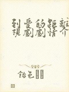 到爱的距离 电视剧剧情介绍