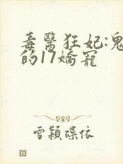 毒医狂妃:鬼王的17娇宠