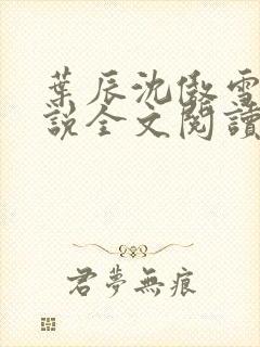 叶辰沈傲雪的小说全文阅读