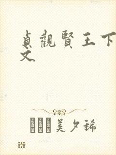 贞观贤王下载全文