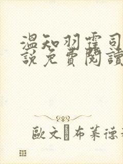 温知羽霍司砚小说免费阅读