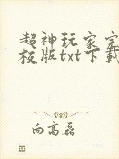 超神玩家完本精校版txt下载