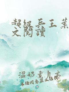 超级兵王叶谦全文阅读