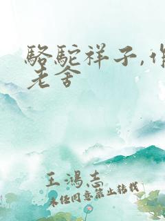 骆驼祥子,作者老舍