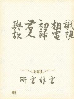 与君初相识恰似故人归电视剧免费观看