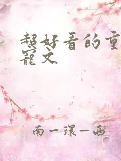 超好看的重生甜宠文