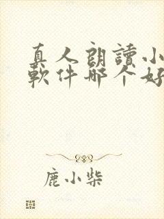 真人朗读小说的软件哪个好