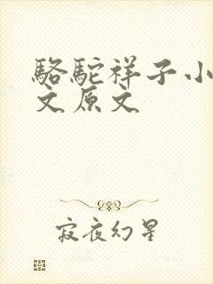 骆驼祥子小学课文原文