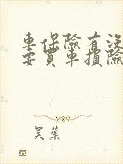 车保险有没有必要买车损险