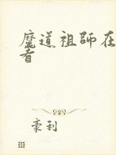 魔道祖师在哪里看