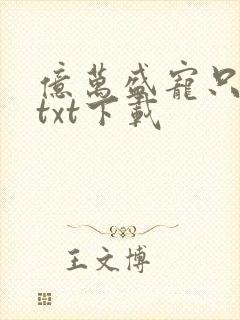 亿万盛宠只为你txt下载