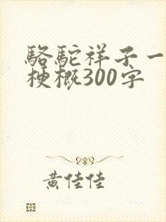 骆驼祥子一二章梗概300字