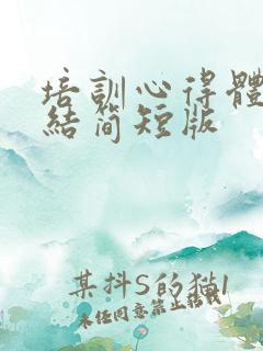 培训心得体会总结简短版