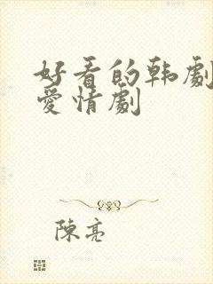 好看的韩剧推荐爱情剧