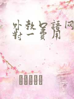 外教口语网课一对一费用