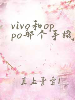vivo和oppo哪个手机好用