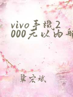 vivo手机2000元以内哪款好