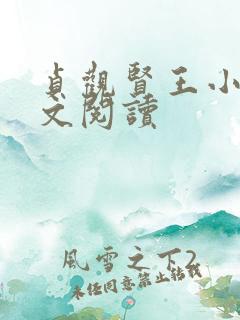 贞观贤王小说全文阅读