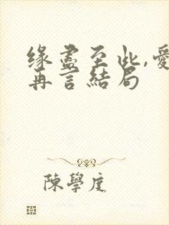 缘尽至此,爱不再言结局