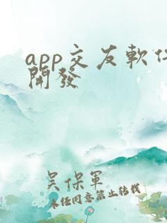 app交友软件开发