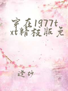 穿在1977txt精校版免费阅读