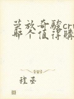 荣放奇骏crv哪个值得购买