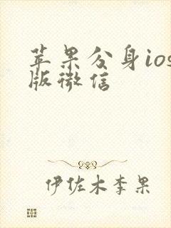 苹果分身ios版微信