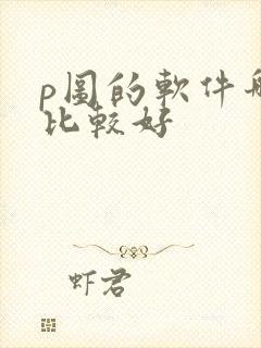 p图的软件哪个比较好