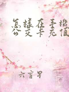 怎样在手机上交公交卡充值