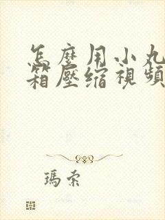 怎么用小丸工具箱压缩视频