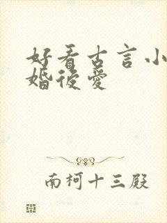 好看古言小说先婚后爱