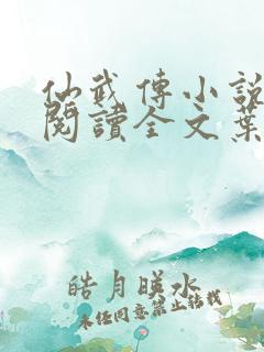 仙武传小说免费阅读全文叶辰