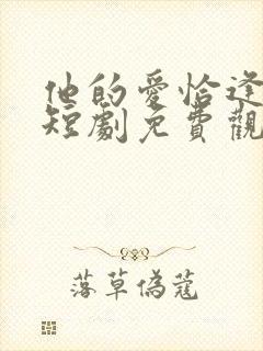 他的爱恰逢其时短剧免费观看全集