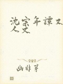 沈宗年谭又明同人文