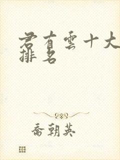 君有云十大高手排名