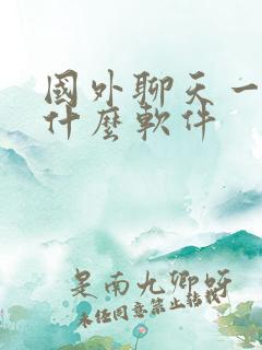 国外聊天一般用什么软件