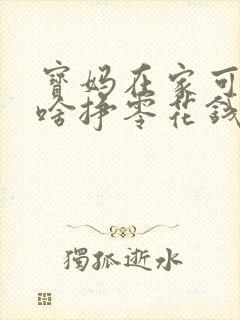 宝妈在家可以做啥挣零花钱