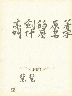 亮剑的原著小说叫什么名字