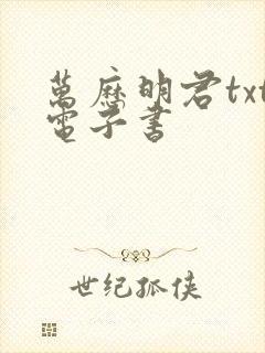 万历明君txt电子书