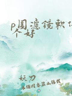 p图滤镜软件哪个好