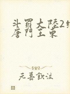 斗罗大陆2绝世唐门王东