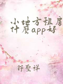 小地方租房子用什么app好
