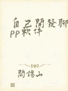 自己开发聊天app软件