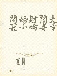 闪婚财阀大叔强宠小娇妻章节