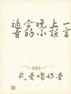 适合晚上一个人看的小说言情推荐