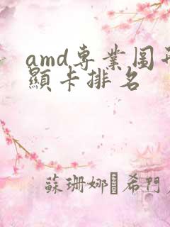 amd专业图形显卡排名