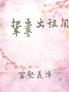 把车出租用什么平台