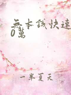 无本钱快速赚30万