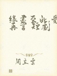 缘尽至此,爱不再言 短剧