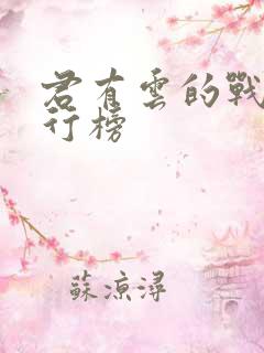 君有云的战力排行榜